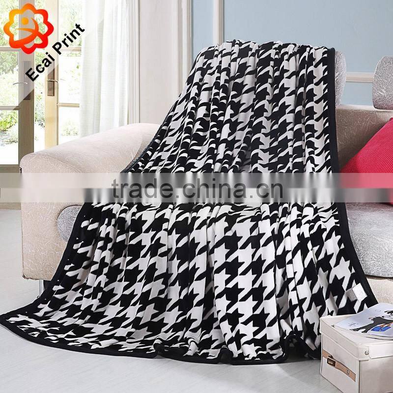 wholesale autumn queen size sublimated heat transfer printed polar fleece blanket