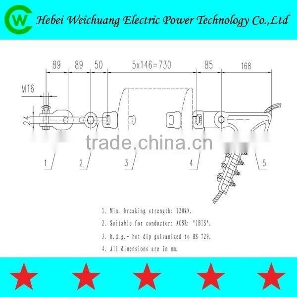 Weichuang High Tension NLL- Strain Clamp(aluminium alloy tension clamp)