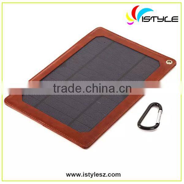 3.7W PU case solar panel , Hot Sale Fashion Portable solar chargers