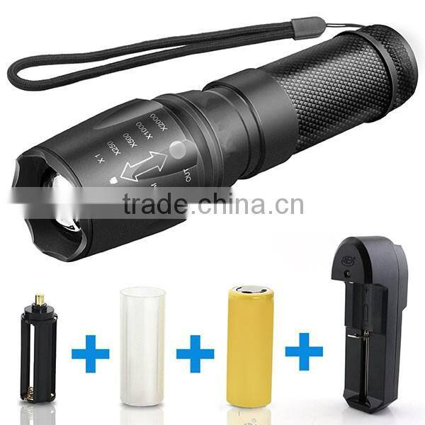 Best Military Grade Waterproof 3 x AAA/18650 / 26650 XML T6 LED Military Flashlight