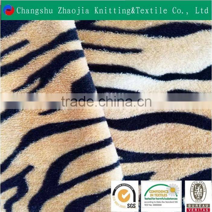 Comfortable soft tiger stripe printed double faced coral fleece fabric,sofa upholstery fabric,softtextile baby blanket fabric