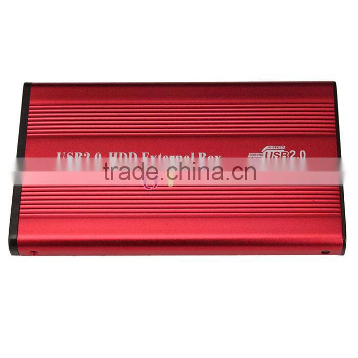 2.5" Red USB 2.0 IDE HD 2.5 HDD Hard Drive Enclosure Case