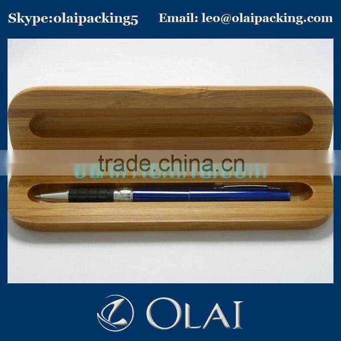 High polished wooden fountain pen packaging case