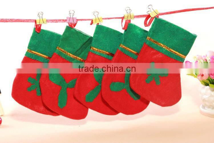 Christmas sock shape bag for candy package