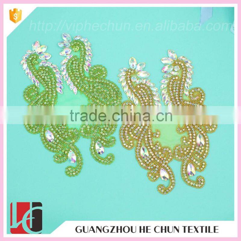 HC-3598 Hechun Single Hotfix Sewing Stone Applique for Woman Dress