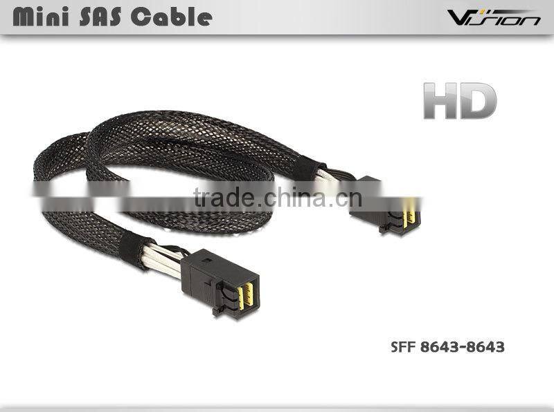 Internal Mini SAS HD SFF-8643 to SFF-8643 high density cable