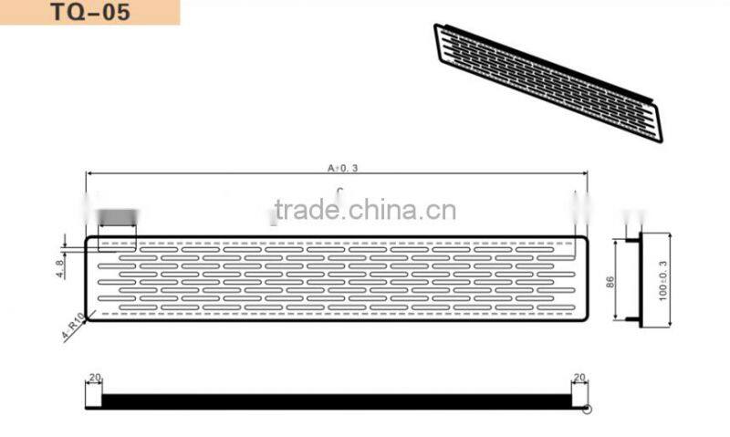 Cabinet air board extruded aluminium profiles