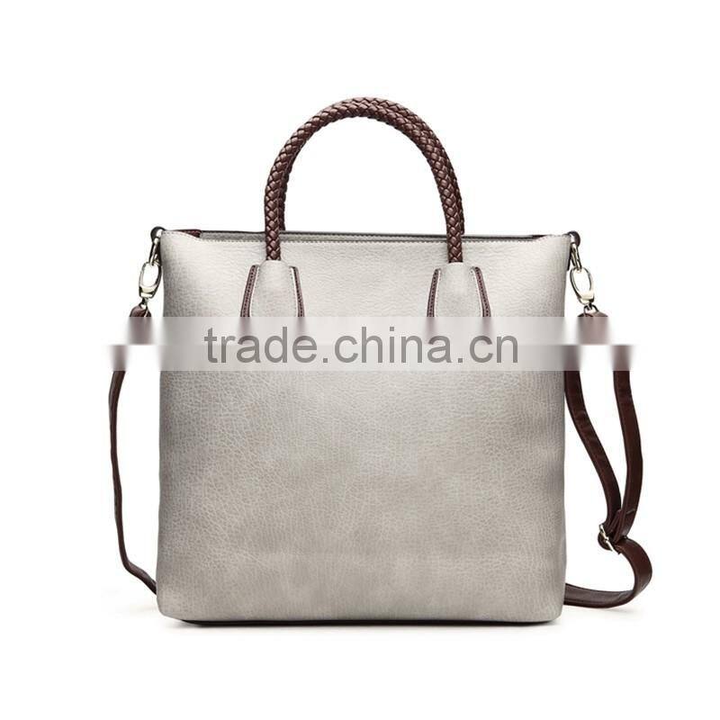 Vintage black PU leather bucket handbags wholesale fashion ladies handbag
