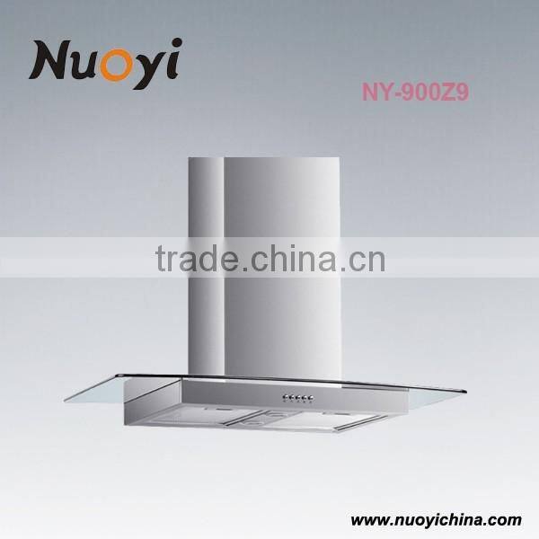 Newest Kitchen appliances push bottom Cooker range Island hood wall mounted