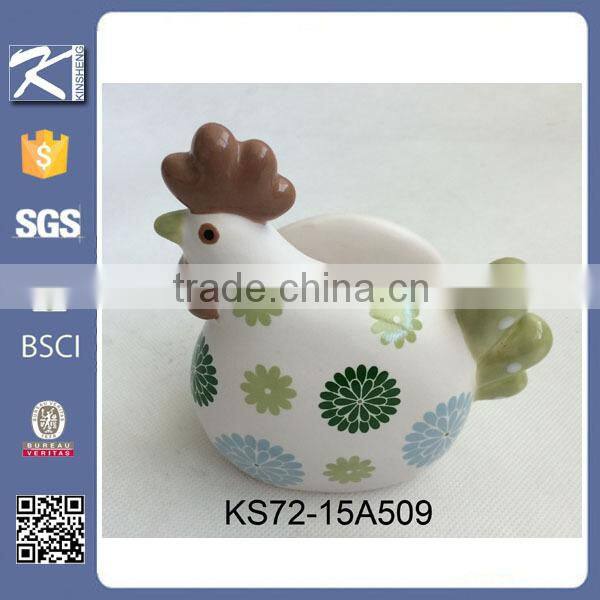 2015New design chicken shaped porcelain home decoration