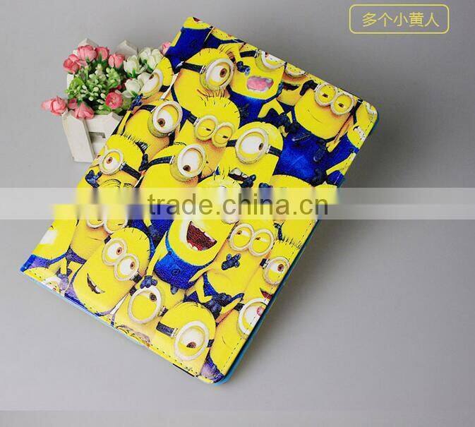 Cartoon Despicable Me Minions Rotation Case For iPad Air 2 iPad Air