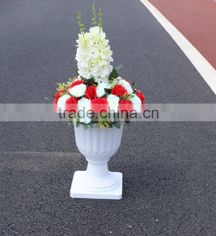 Elegant wedding flower pillar stage decoration flower tall vase for hotel event party