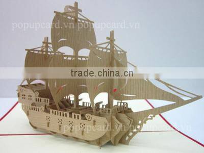 New Vase Flower greeting pop up card