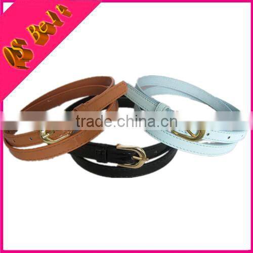 2014 lady slim pu belt for dress