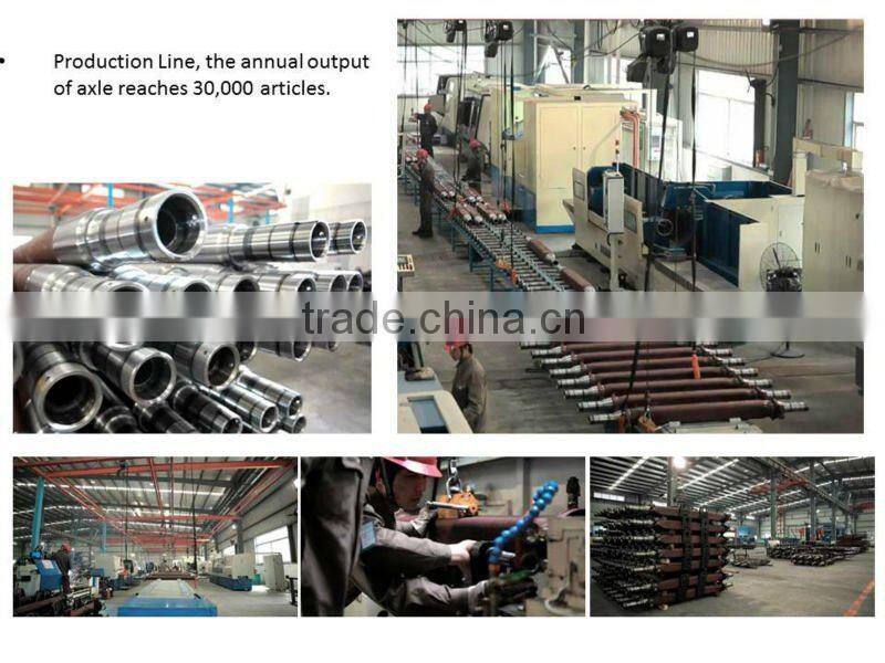 24T leaf spring bogie suspension system with ten-bolt inside type drum axle