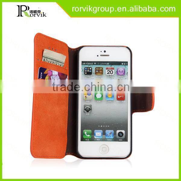 book style card slots PU leather mobile phone case for apple iphone 5 5S
