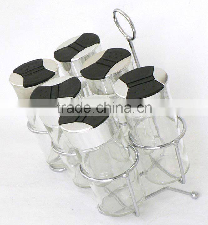 Stainless steel decorative spice jars with lid Pepper Shaker