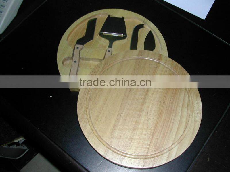 oak wood cheese cutting bard chopping board with knife lid