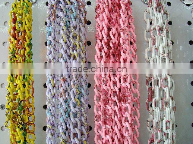 Spray Painted Color Aluminum Necklace Chain