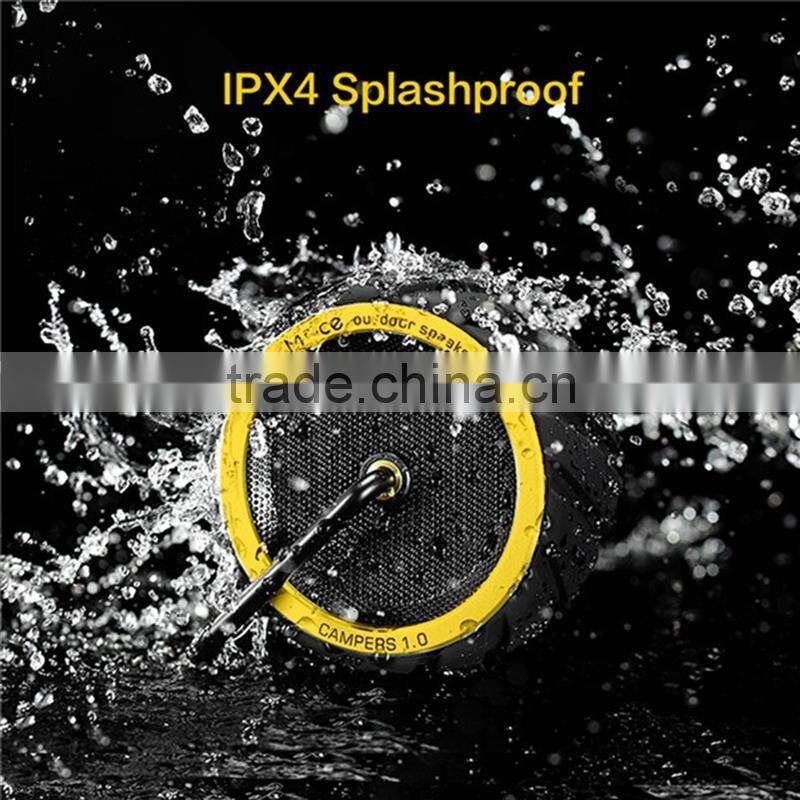 Hot sale Campers 1.0 Tire Wireless Speaker Splashproof Outdoor Portable Bluetooth Waterproof Speaker with MIC