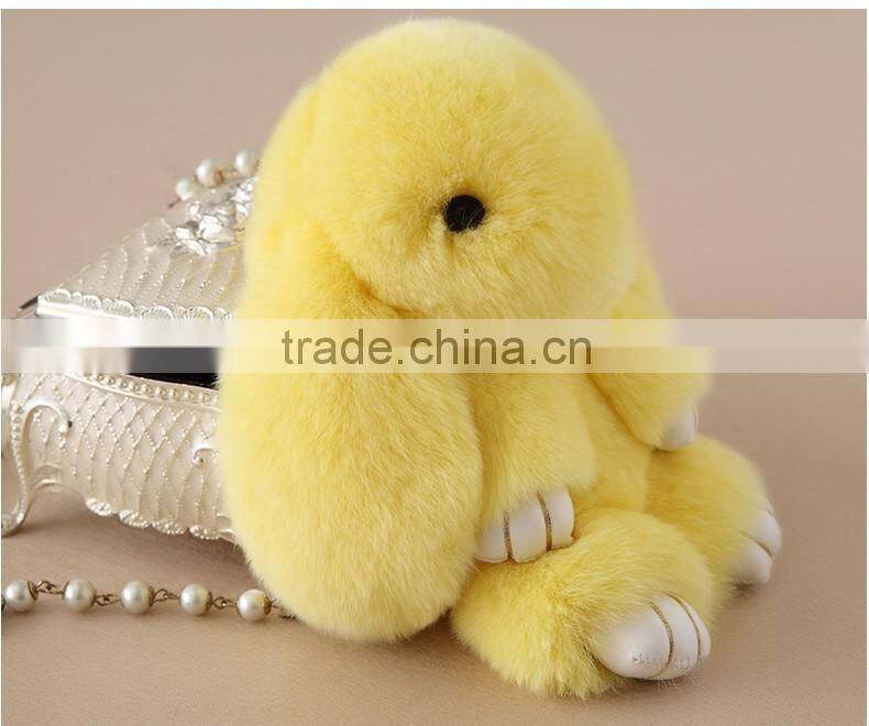 fashion rabbit fur pendant colorful rabbit animal rabbit fur accessory bag charm