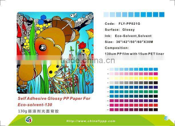 Shanghai Supplier self adhesive PP paper matte coated for dye ink