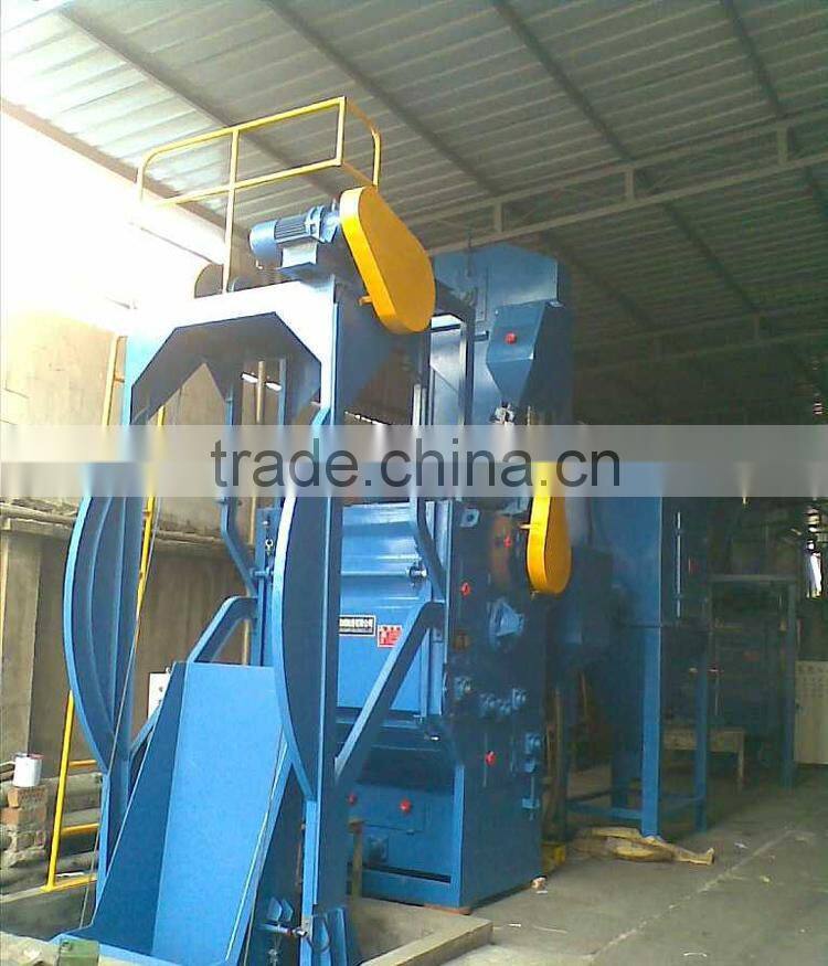 Tumbling/tumble rubber/steel belt tracked shot blasting machine abrator price