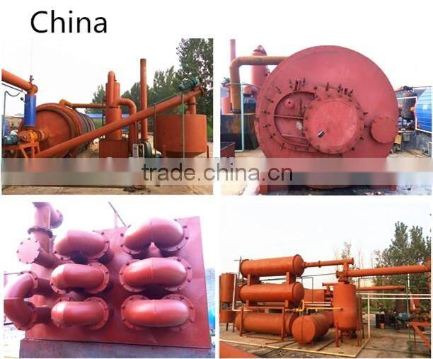 Continuous system scrap rubber oil extraction pyrolysis machines