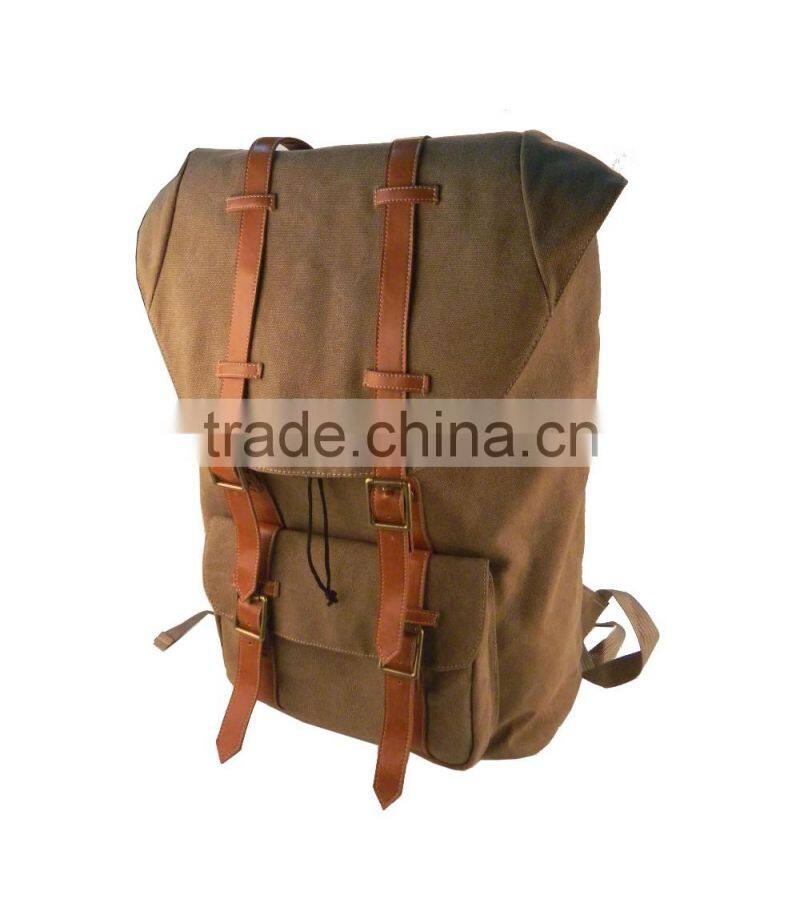 canvas travelling backpack/wax canvas backpack/canvas backpack
