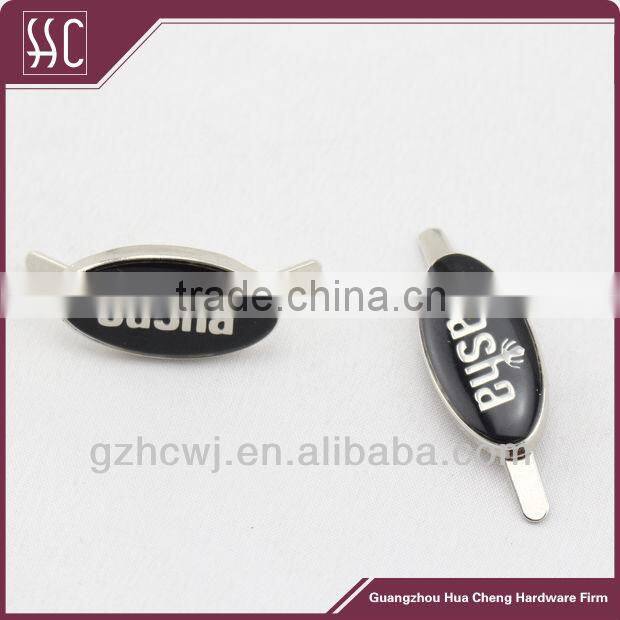 heart shape nickel plate metal brand logo label