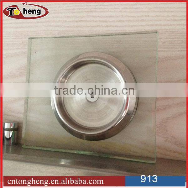 Stainless steel polished recessed and flush shower door cup pull