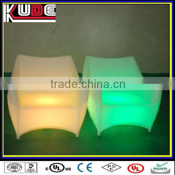 2013 Hot sale LED illuminated Furniture single one seat cushion Sofa