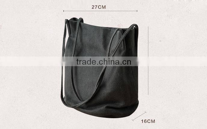 2016 new style canvas handbag durable large capacity shopping bag