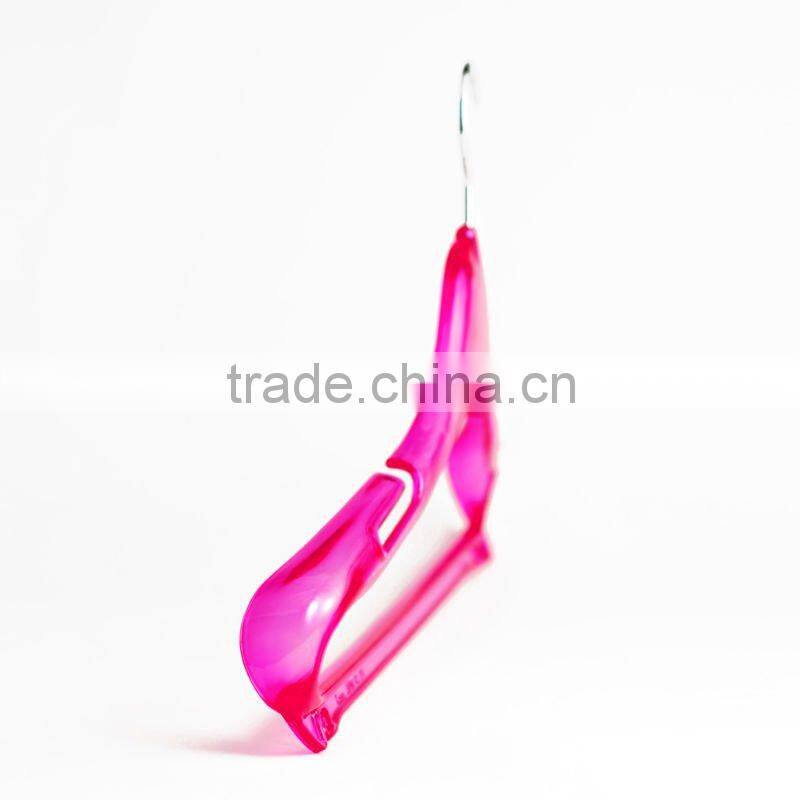 Crystalline Candy Pink Plastic Hanger for Bathroom Accessory