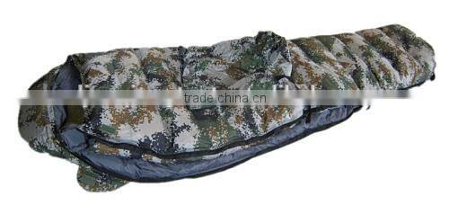 Mummy military duck down sleeping bags for 3 seasons camping