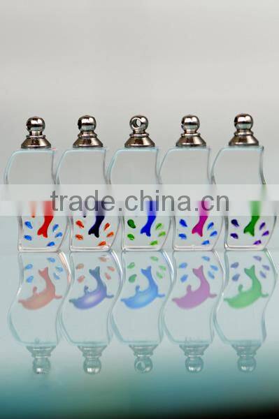 2015 newest different shapes rainbow crystal Jewelry pendant necklace