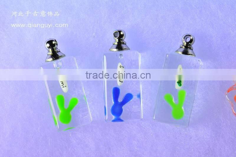 Factory direct sale colorful glowing star crystal pendant for mobile phone pendant chain