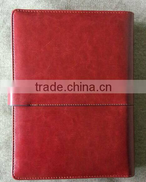 Luxury Eco-friendly leather notebook , A5 custom design PU notebook