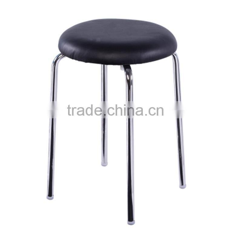 TDC-189 QVB JIANDE TONGDA ANY COLOR ROUND PU SEAT METAL LEG STOOL