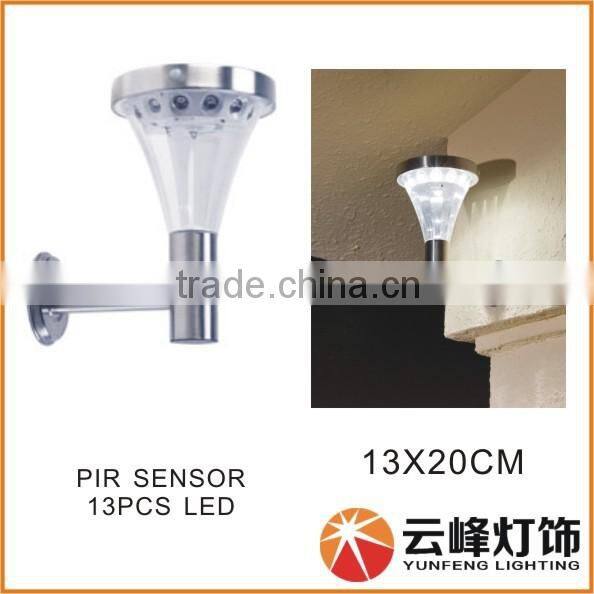 2014 new design high lumensolar led garden light with PIR sensor solar LED bollard light