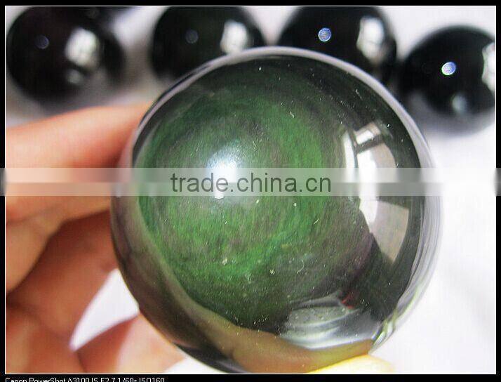 Polished rough rainbow obsidian rock balls for sale