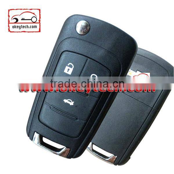 Best price Chevrolet Cruze 3 buttons flip remote modified key shell chevrolet key cover for chevrolet cruze key