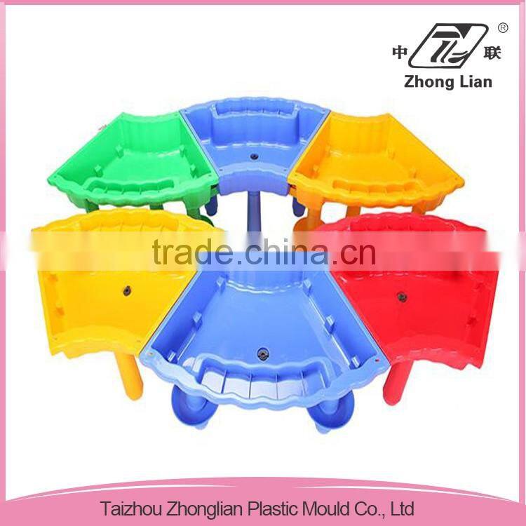 Durable outdoor indoor child care center plastic toy play sandbox child