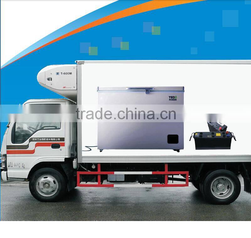 Protable reagent freezer 150Liter 12V/24V biological samples delivery car freezer