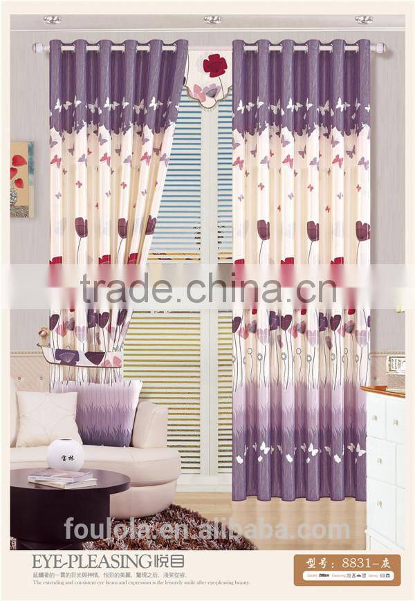 China printed curtains printed curtain window curtain designs