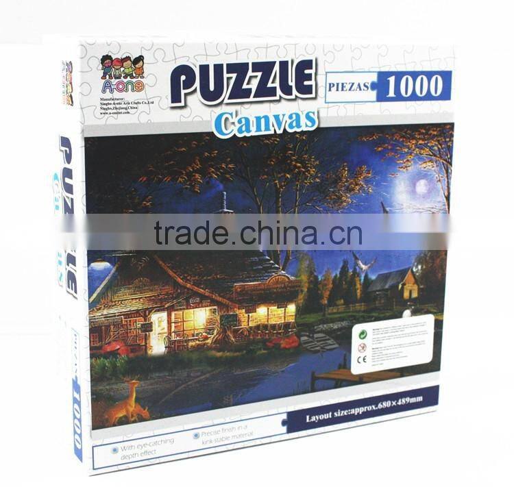 Paper Jigsaw Puzzle 1000pcs Customized Oilpainting Scene Patterns