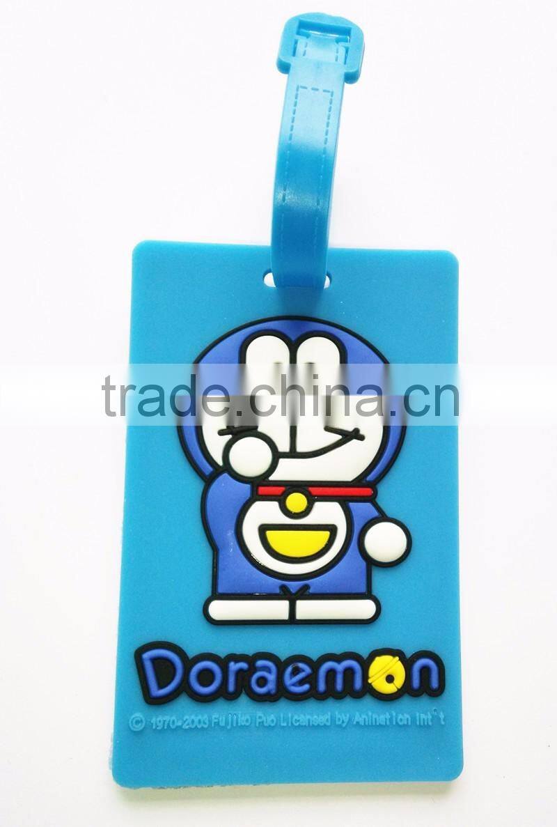 Animation Funny Custom Shape Travel Bag Tag Soft PVC Luggage Tag
