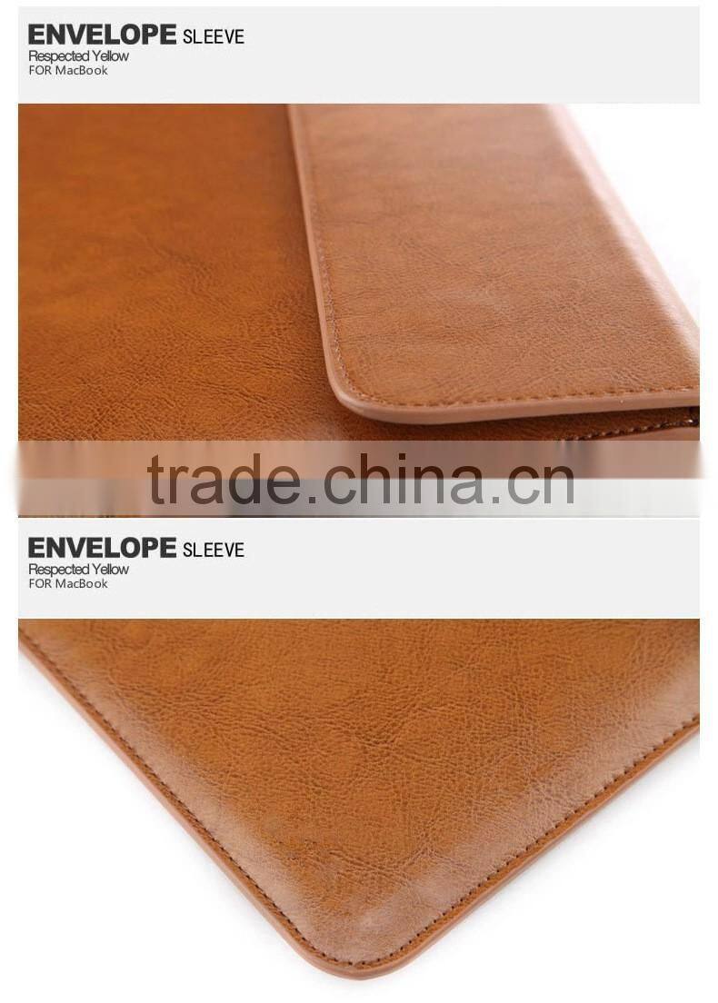 Eco-friendly genuine leather laptop case for macbook case