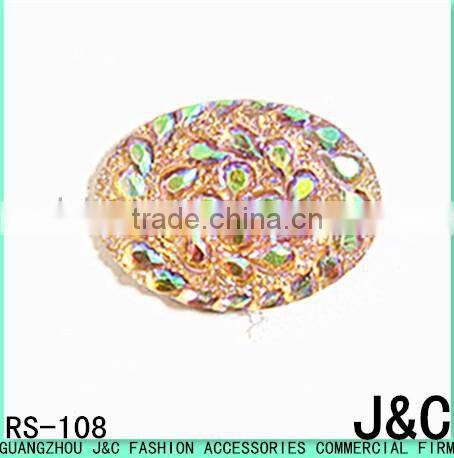 30*40 Sharp face oval resin stone