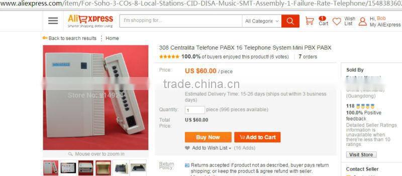 8~2048 Lines E1 PRI VoIP Hybrid or Analog SOHO PBX PABX Telephone System